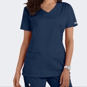 Navy scrub set used Cherokee Workwear Revolution XS & XS petite